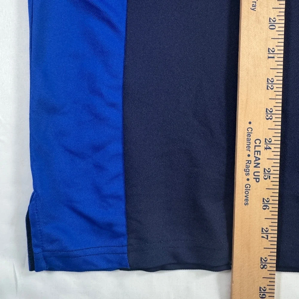 Ralph Lauren Performance Polo Shirt Men XL Navy Blue Big Pony Colorblock Stretch